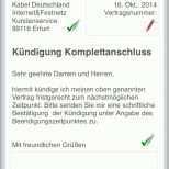 Allerbeste Kabel Deutschland Außerordentliche Kündigung Vorlage