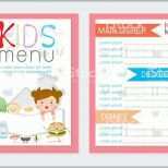 Am Beliebtesten 귀여운 색상화 아이들 식사 메뉴 디자인 귀여운 색상화 아이들 메뉴판 귀여운에 대한 스톡 벡터 아트 및