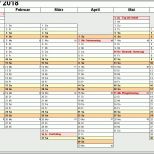 Am Beliebtesten Kalender 2018 Zum Ausdrucken In Excel 16 Vorlagen