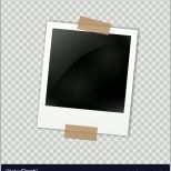 Angepasst Frame Polaroid Template On Transparent Grid Vector Image
