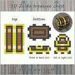 Atemberaubend 3d Zelda Treasure Chest Made with Perler Beads Pattern