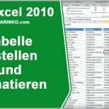 Atemberaubend Excel Tabelle Erstellen Und formatieren Tutorial Von