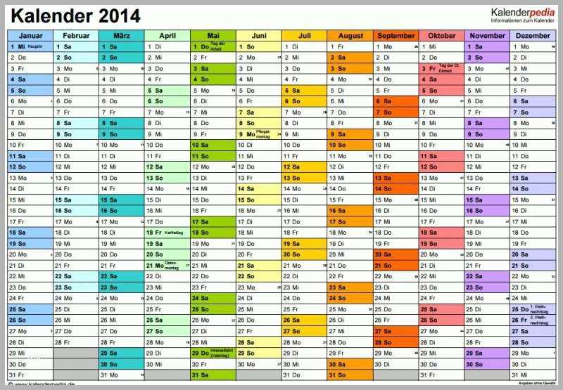 Atemberaubend Kalender 2014 Download