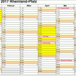 Ausgezeichnet Kalender 2017 Rheinland Pfalz Ferien Feiertage Excel
