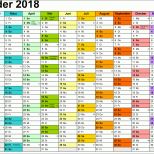 Ausgezeichnet Kalender 2018 Zum Ausdrucken In Excel 16 Vorlagen
