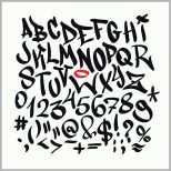 Ausnahmsweise Graffiti Alphabet Vorlagen Vektorgrafiken Und