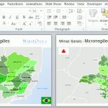 Ausnahmsweise Powerpoint Minas Gerias Karte Brasilien