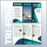 Beeindruckend Business Tri Fold Brochure Template Design with Turquoise
