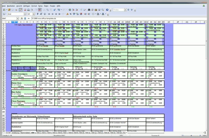 Beeindruckend Excel Dienstplan Download