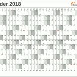 Beeindruckend Excel Kalender 2018 Kostenlos