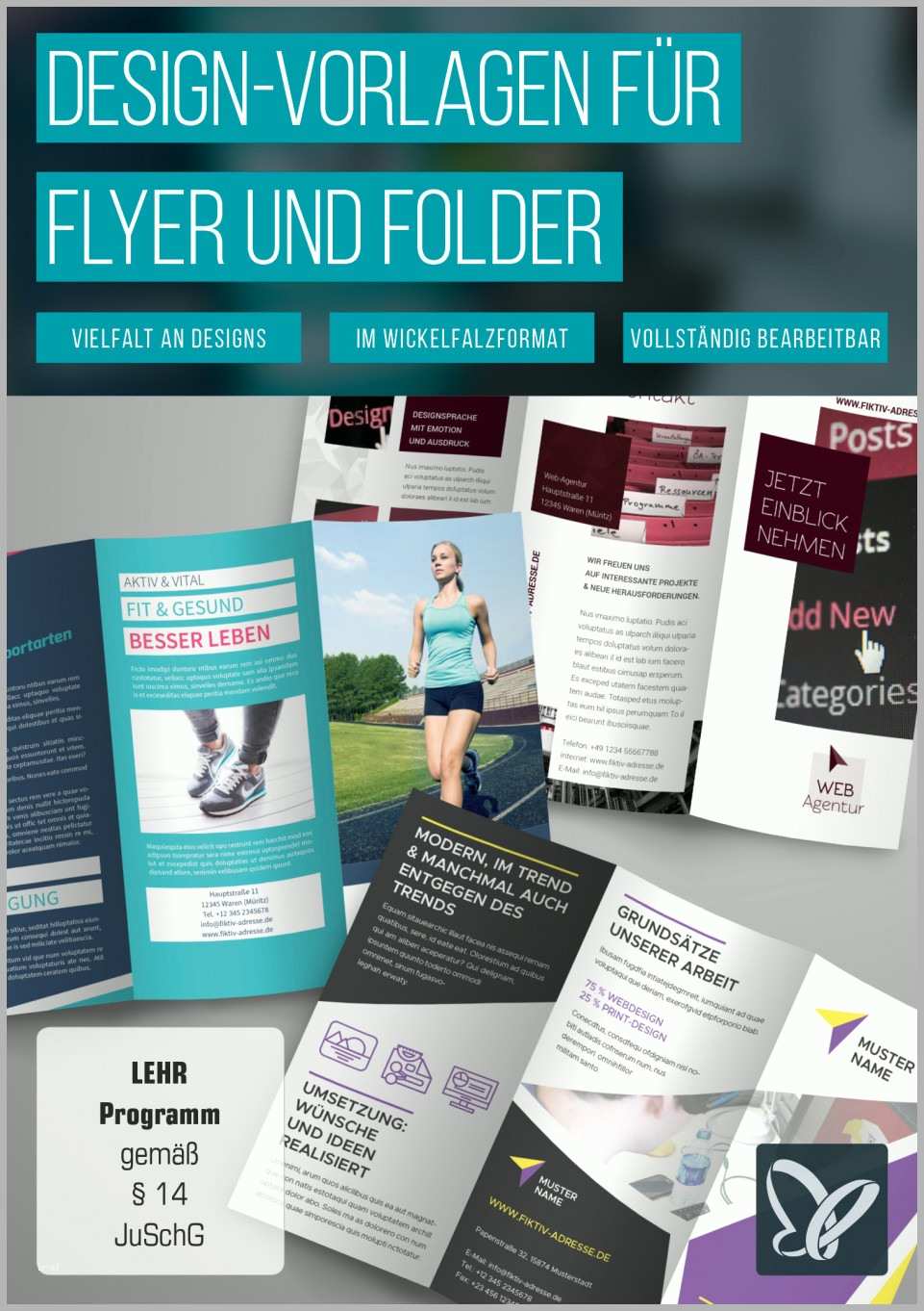 Bemerkenswert Flyer Und Folder Gestalten – Fertige Design Vorlagen