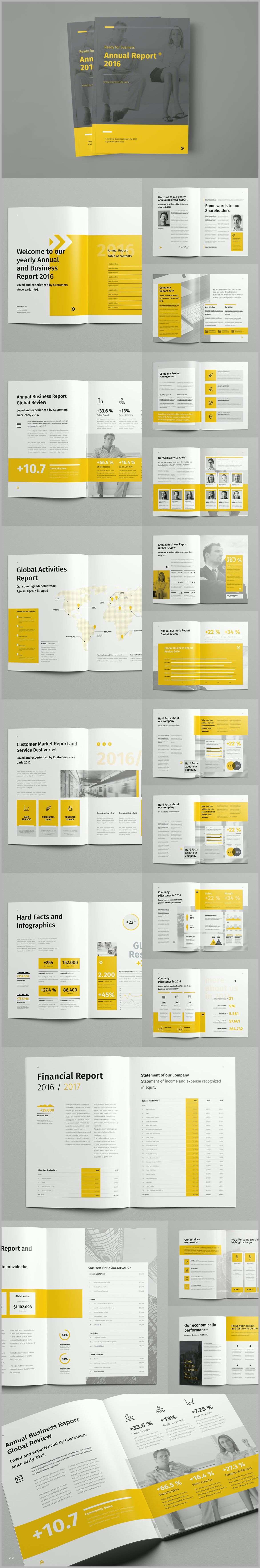 Bemerkenswert Minimal and Professional Annual Report Design Template