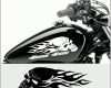 Bemerkenswert Rough Rider Aufkleber Skull Mit Flammen Motorradtank