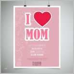 Beste I Love Mom Poster Vorlage