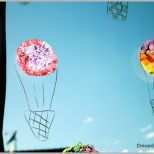 Einzahl Fensterbild Heißluftballon Und Regenschirme Selber Basteln