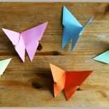 Einzahl origami Schmetterlinge Mit Kindern Basteln