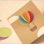 Einzigartig Diy Grußkarte Basteln Heißluftballon Papierdrachen