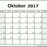 Einzigartig Kalender Oktober 2017 Excel Vorlage – Gehen