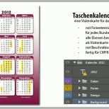 Empfohlen Taschenkalender 2012 Im Visitenkarten format Druckfertig