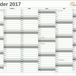 Erschwinglich Excel Kalender 2017 Kostenlos