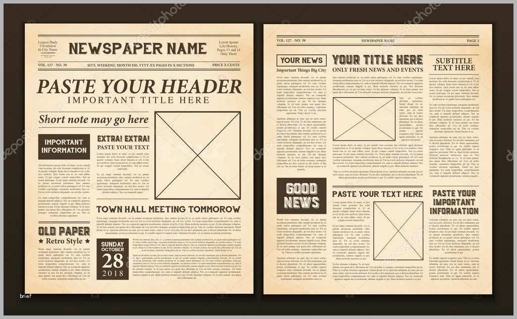 Erschwinglich Zeitung Seiten Vorlage Vintage — Stockvektor © Macrovector