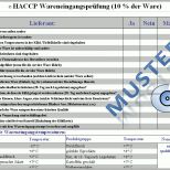 Erstaunlich Haccp Checklisten Für Küchen Haccp Excel formular