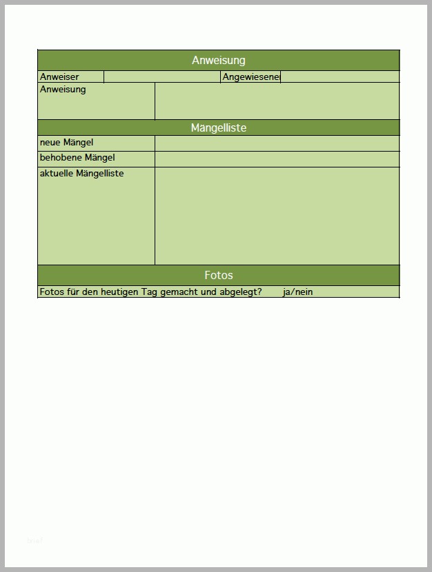 Exklusiv Excel Vorlage Für Ein Bautagebuch