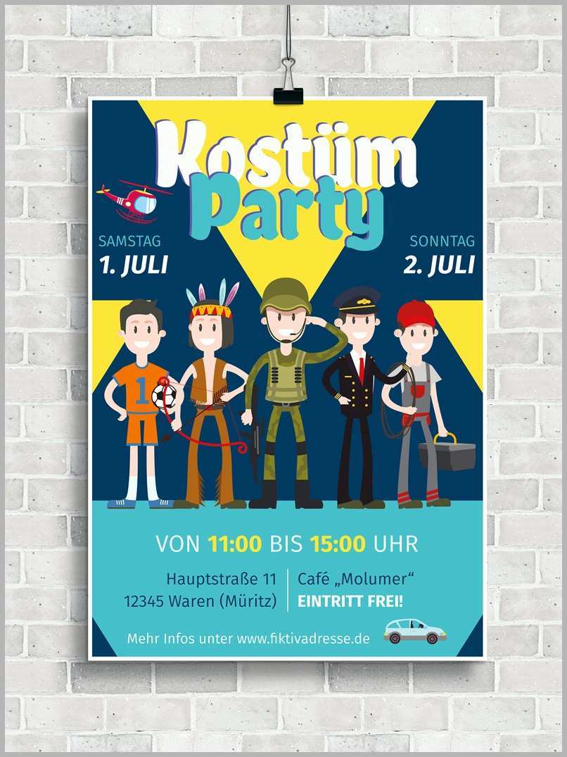 Exklusiv Plakate Und Flyer Einladung Zu Kinderfest Und Kinderfasching