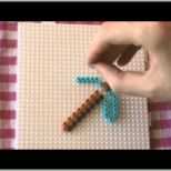 Fantastisch Bügelperlen Vorlage Minecraft 3 Hacke Perler Beads
