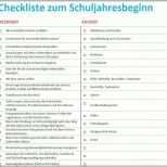 Fantastisch Checkliste Zum Schuljahresbeginn