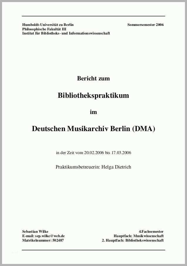 praktikumsbericht deutsches musikarchiv