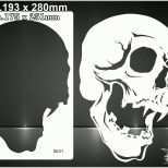 Faszinieren Airbrush Schablone totenkopf Skull Stencil