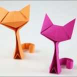 Faszinieren origami Katze Basteln Anleitung Zum Falten Aus Papier