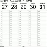 Großartig Wochenkalender 2017 Als Excel Vorlagen Zum Ausdrucken