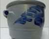Größte Heringstopf Keramik Blau Bemalung Retro Sammler