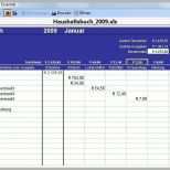 Hervorragen Excel Vorlage Haushaltsbuch 2009 Download