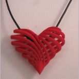 Ideal 3d Printed Jewelry My Twisted Heart Pendant by