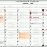 Ideal Excel Arbeitszeit Jahreskalender Abwesenheiten
