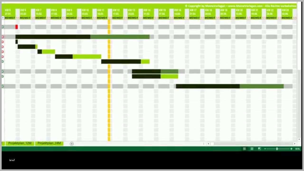 Kreativ Tutorial Excel Projektplan Projektablaufplan Terminplan
