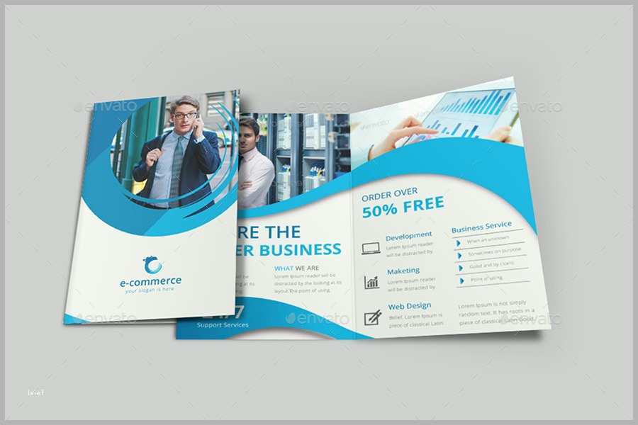 Limitierte Auflage E Merce Business Bi Fold Brochure by Dotnpix