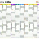 Modisch Excel Kalender 2016 Kostenlos