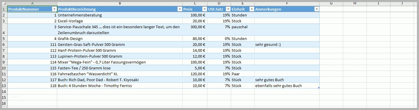 Original Excel Vorlage Automatisierte Angebots Und