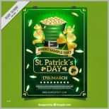 Original St Patrick Tages Plakat Vorlage Mit Goldenen Kleeblätter