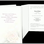 Original Traueranzeige Rose Pastell Klappkarte Einladung Trauerfeier