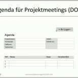 Phänomenal Agenda Für Projektmeetings Mit Vorlage Zum Download In
