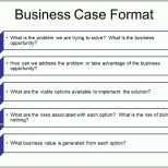 Phänomenal Business Case Template In Word