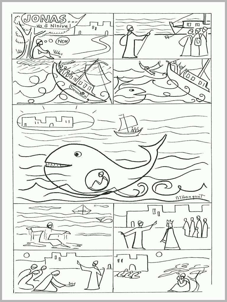 Phänomenal Jona Im Wal Ausmalbilder Jonah In the Whale Coloring Pages