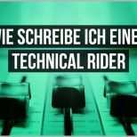 Phänomenal Technical Rider Schreiben so Geht S Bonedo