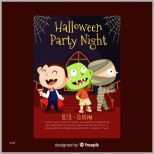 Selten Schöne Halloween Party Poster Vorlage Mit Flachen Design