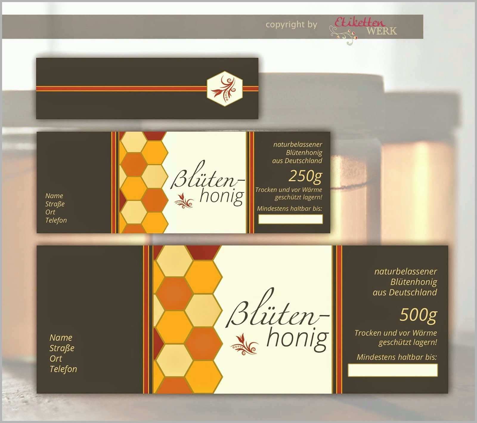 Sensationell 42 Detaillierte Honig Etiketten Vorlagen Kostenlos